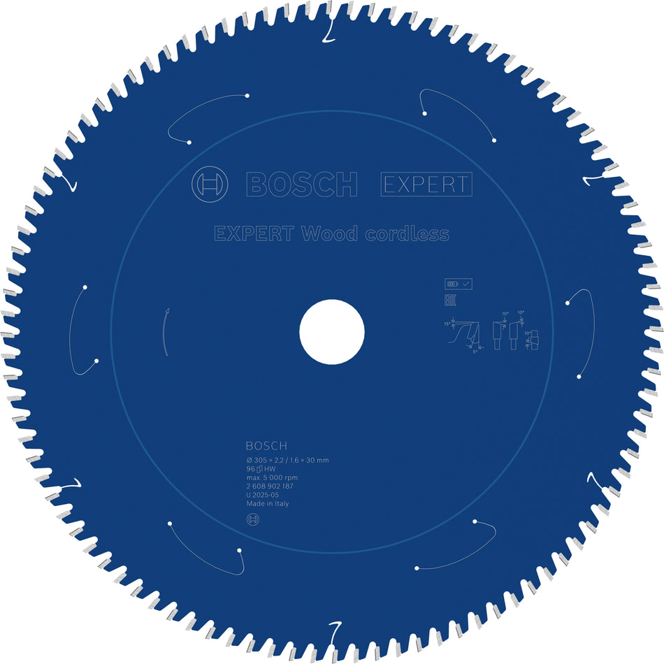 Bosch EXPERT Wood Cordless Circular Saw Blade for Mitre Saw 2608902187