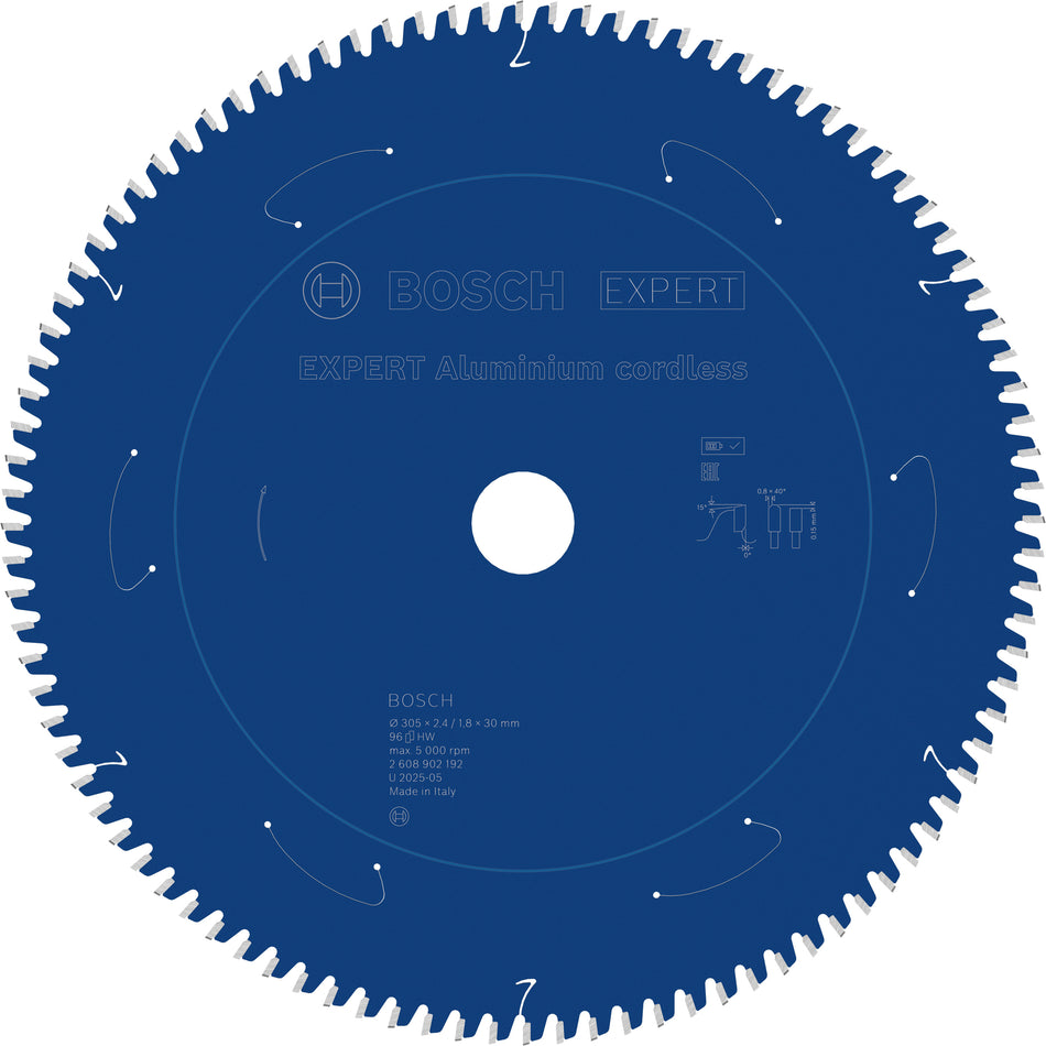 Bosch EXPERT Aluminium Cordless Circular Saw Blade for Mitre Circular Saw 2608902192