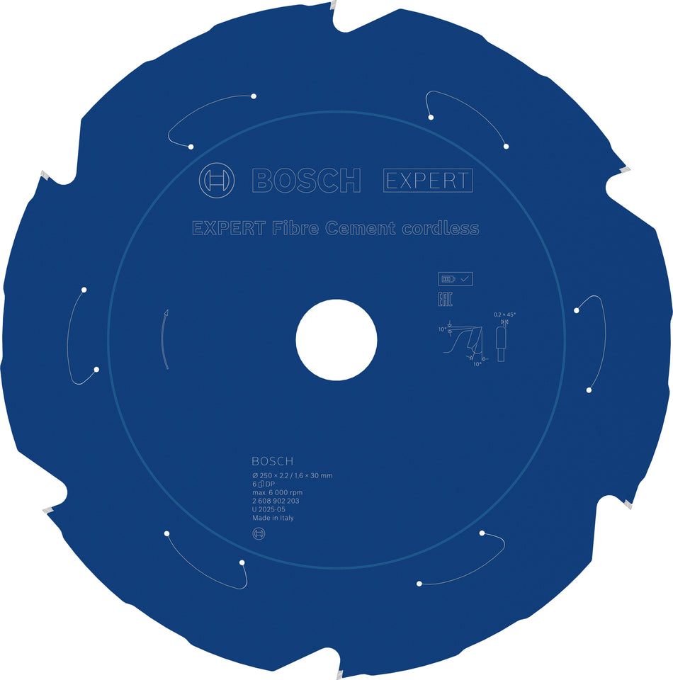 Bosch EXPERT Fibre Cement Cordless Circular Saw Blade for Mitre Saw 2608902203