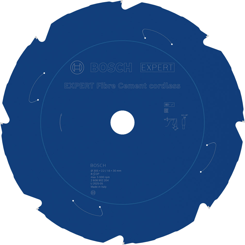 Bosch EXPERT Fibre Cement Cordless Circular Saw Blade for Mitre Saw 2608902204