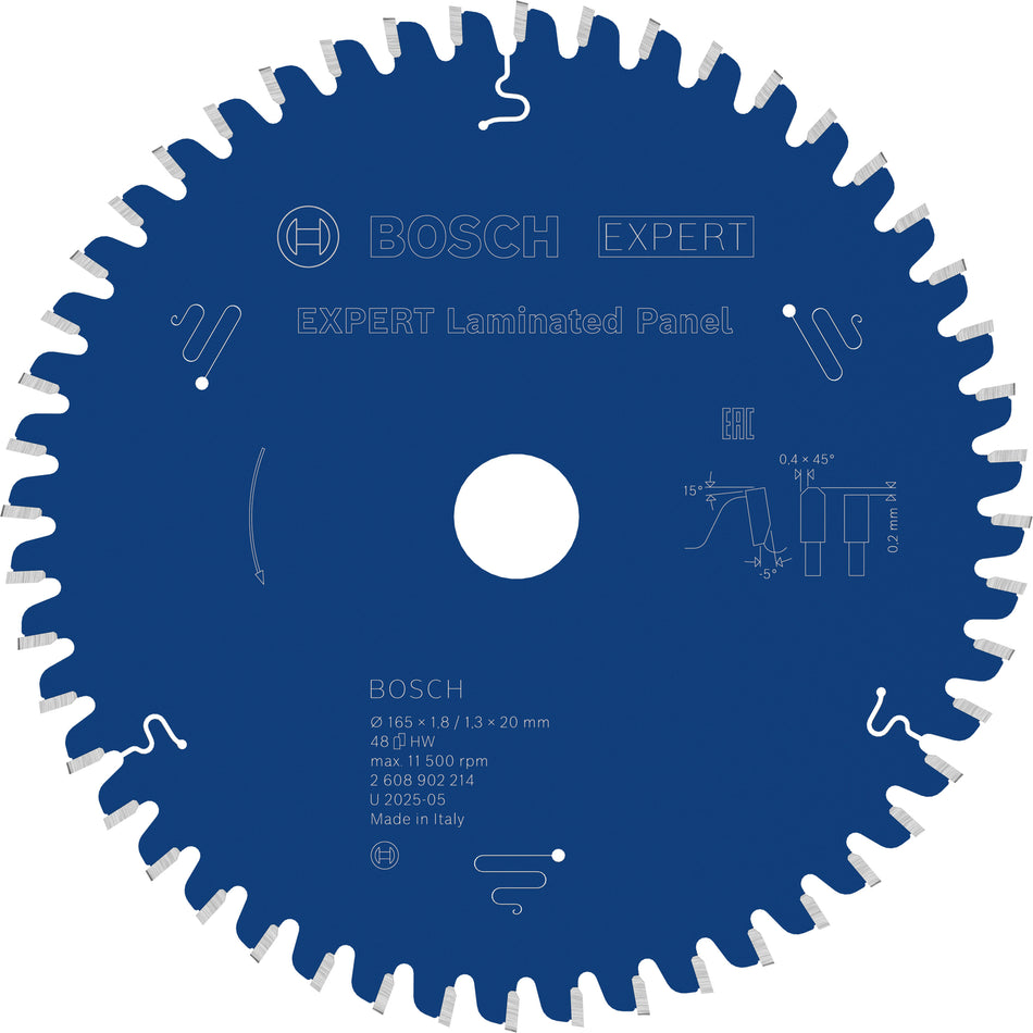 Bosch EXPERT Laminated Panel Corded Circular Saw Blade for Handheld Circular Saw 2608902214