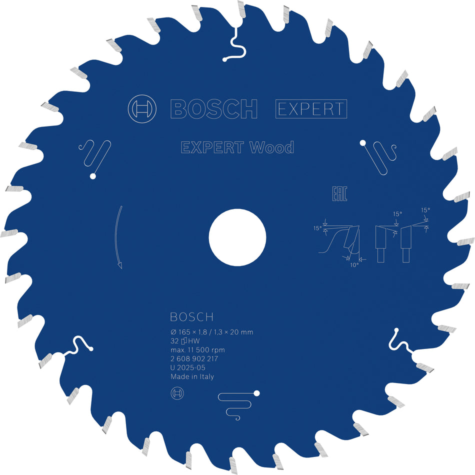 Bosch EXPERT Wood Corded Circular Saw Blade for Handheld Circular Saw 2608902217
