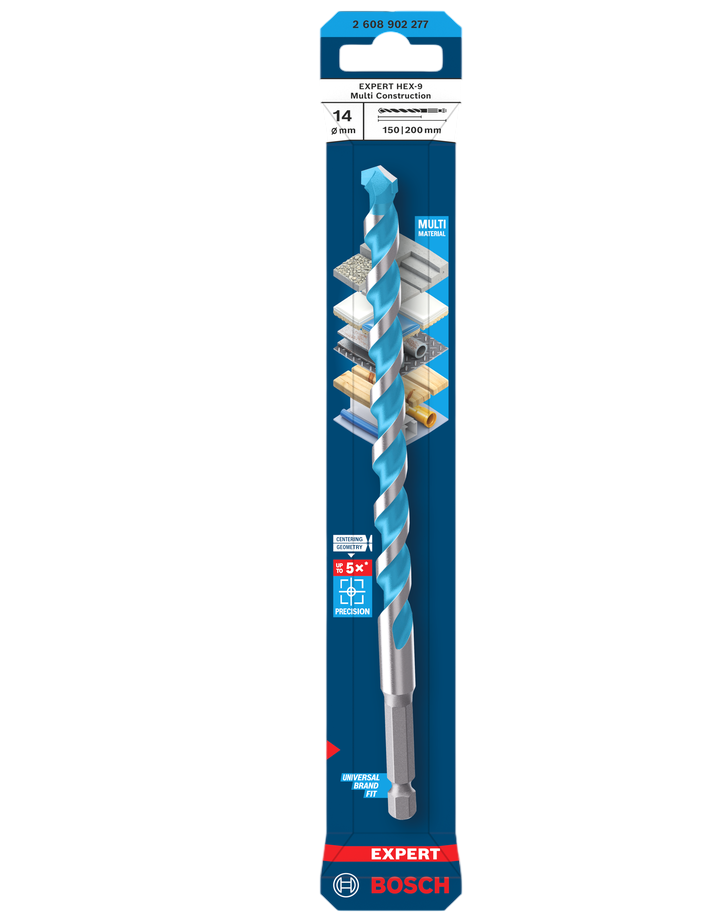 Bosch EXPERT HEX-9 Multi Construction Drill Bit, 14 x 150 x 200 mm 2608902277
