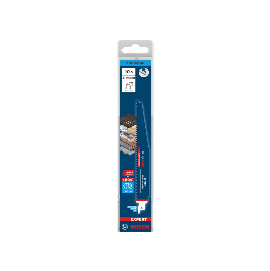 Bosch EXPERT Multi Material S1159XHM Blade, 10 Pcs 2608902336