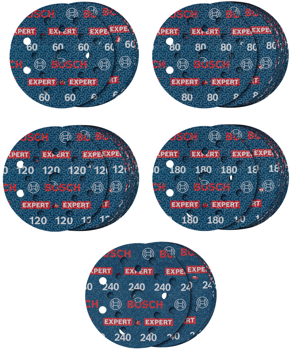 Bosch EXPERT O780 Foil,125mm,5x60/15x80/15x120/15x180/5x240,55 2608902429