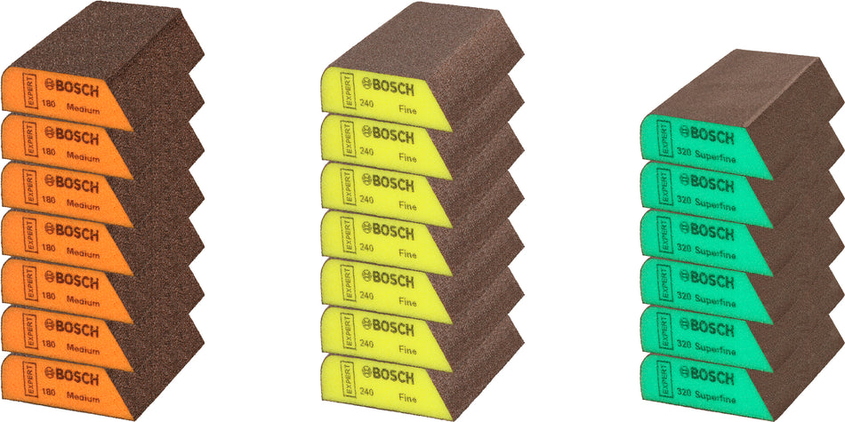 Bosch EXPERT S470 Combi Block, 69 x 97 x 26 mm, 7 x Medium, 7 x Fine, 6 x Superfine, 20 pcs 2608902491