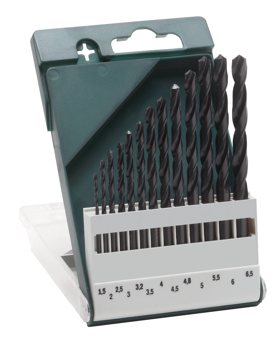 Bosch DIY 13-piece metal drill bit set HSS-R, DIN 338 1.5; 2.0; 2.5; 3.0; 3.2; 3.5; 4.0; 4.5; 4.8; 5.0; 5.5; 6.0; 6.5 mm 2609255031