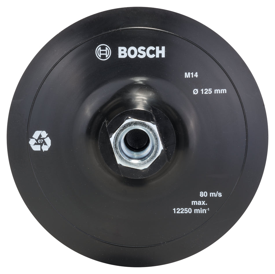 Bosch DIY Rubber sanding plate for angle grinders, hook-and-loop-type fastening system, 125 mm D= 125 mm 2609256272