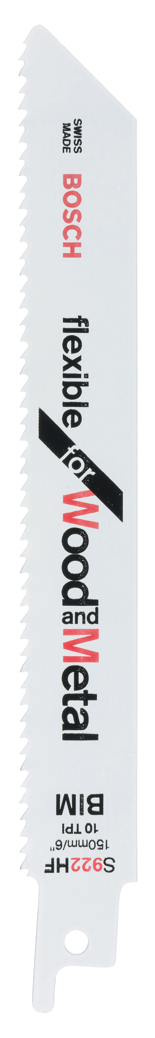 Bosch DIY Reciprocating saw blade, bi-metal, S 922 HF Flexible for Wood and Metal 2609256711
