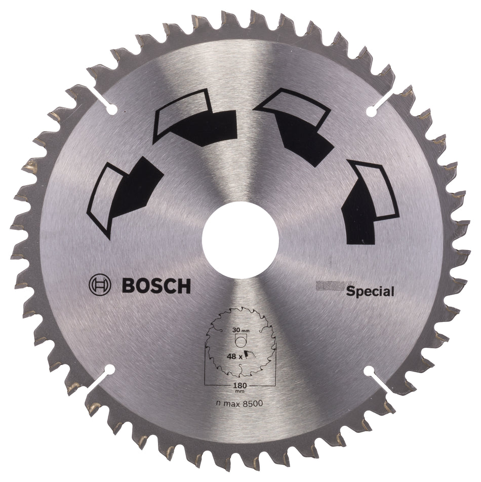 Bosch DIY Circular saw blade SPECIAL D= 180 mm; Bore size= 30 mm; T= 48 2609256889