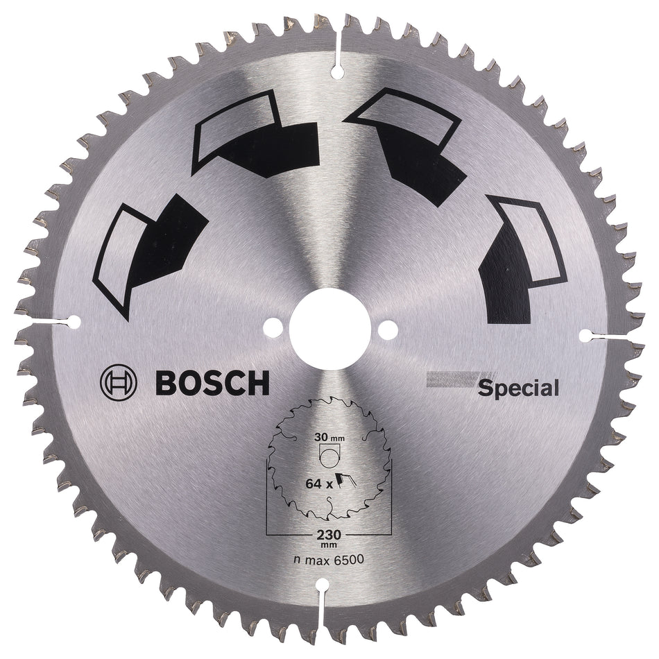Bosch DIY Circular saw blade SPECIAL D= 230 mm; Bore size= 30 mm; T= 64 2609256894
