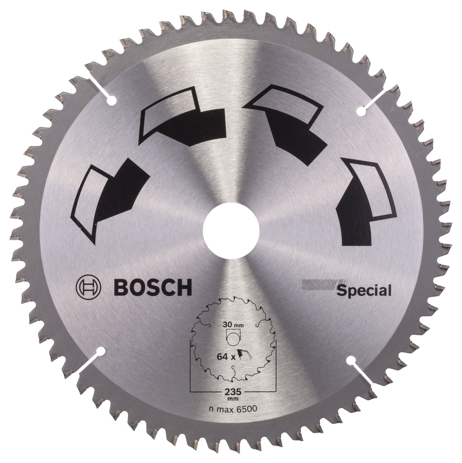 Bosch DIY Circular saw blade SPECIAL D= 235 mm; Bore size= 30 mm; T= 64 2609256895