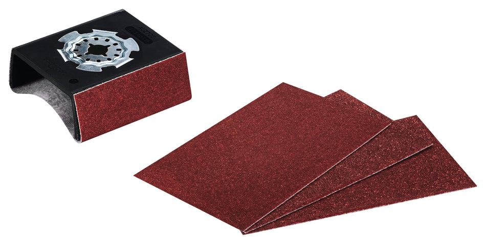Bosch DIY Starlock Sanding profile AUZ 70 G with 4 sanding sheets, 70x125 mm 70 mm 2609256D18