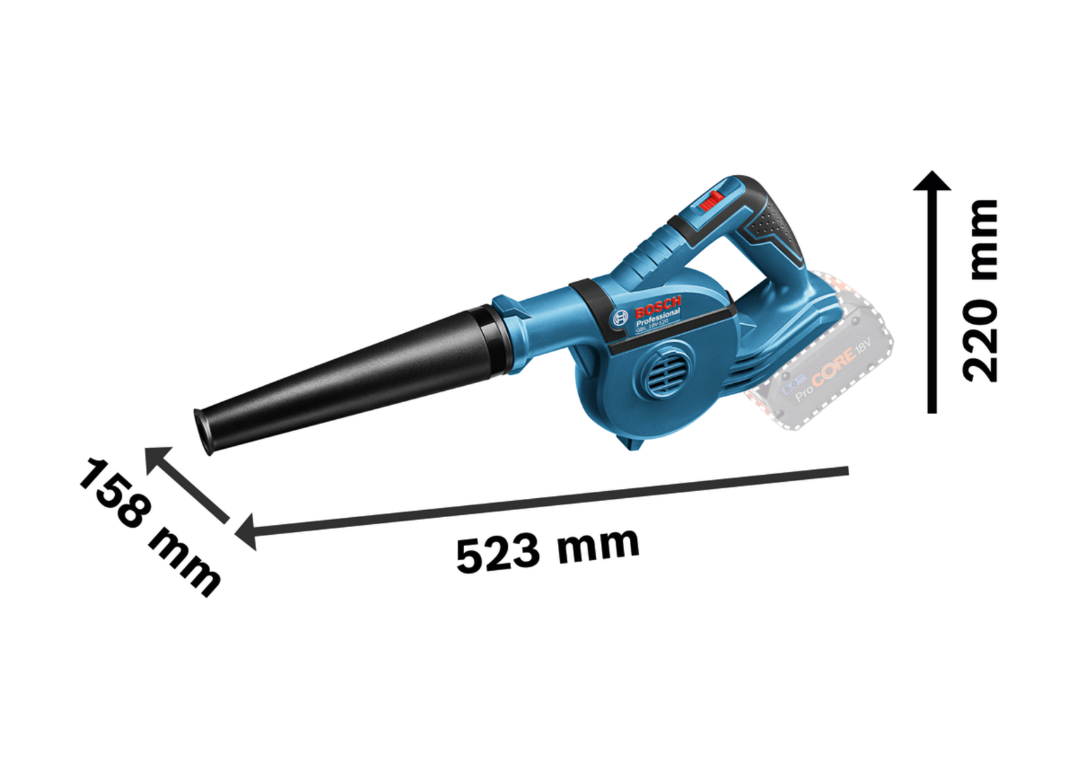 Bosch GBL 18V 120 18v Professional Cordless Blower Bare Unit