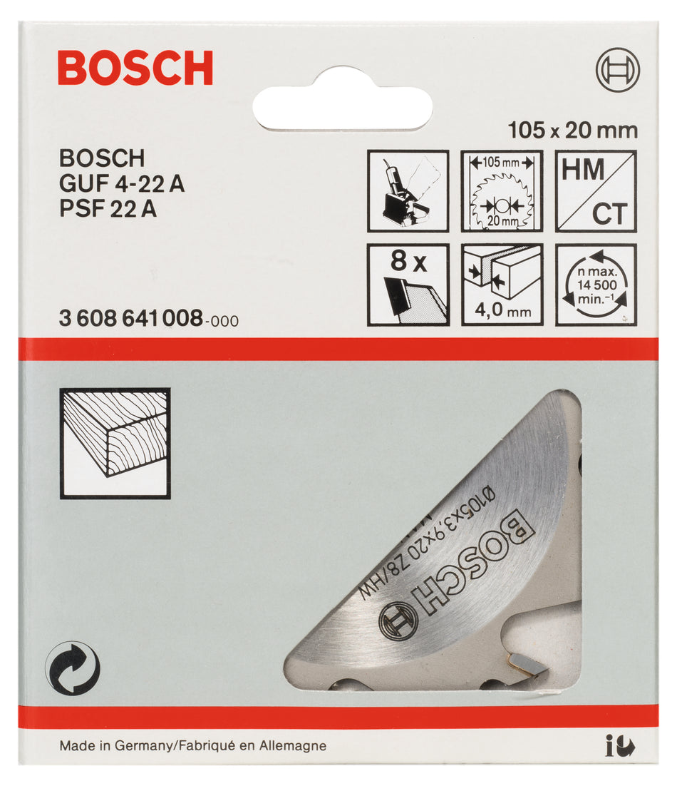 Bosch Professional Slot cutter 105x20-8 3608641008