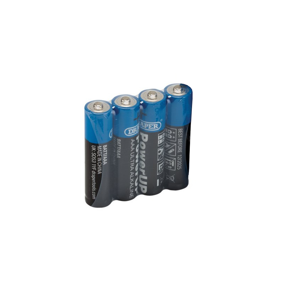 Draper 4 Pack AAA Batteries 03969