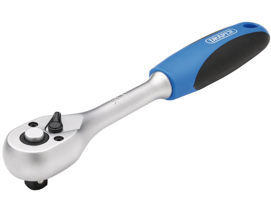 Draper 16428 72 Tooth Reversible Soft Grip Ratchets, 3-8" Sq. Drive