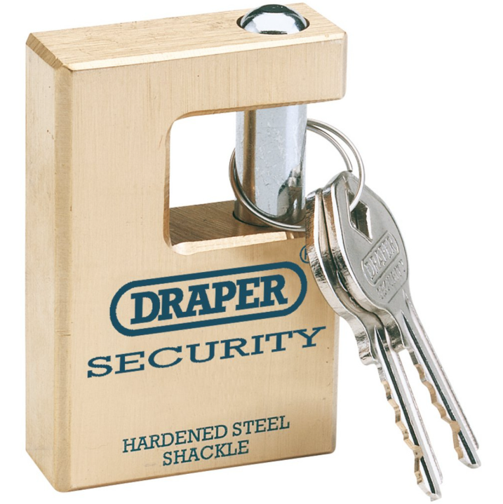 Draper Close Shackle Solid Brass Padlock 2 Keys 64201
