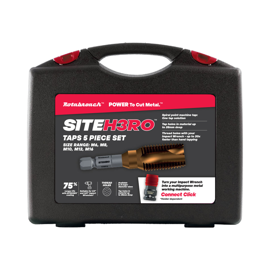 Rotabroach SITEH3RO 5 Piece Tap Kit Metric Small Sizes - SHRTP1