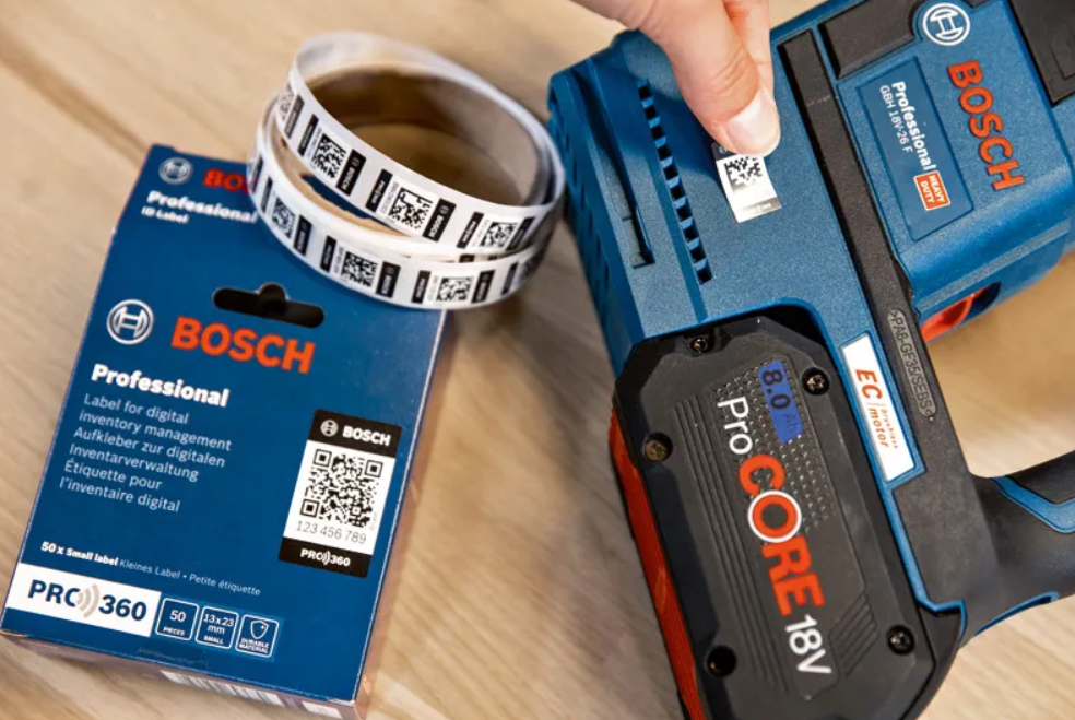 Column Id Label Bosch Professional ID Label Large (50pcs, 25x50mm, QR) 1600A02C1L ...