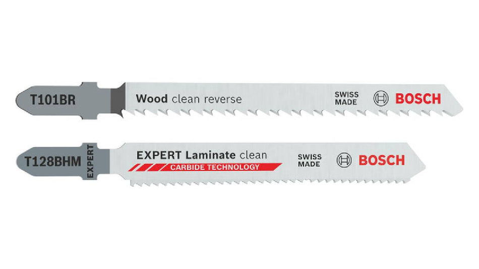 Bosch T101BR and EXPERT Laminate clean T128BHM Jigsaw Blades 26 pcs 2608665463