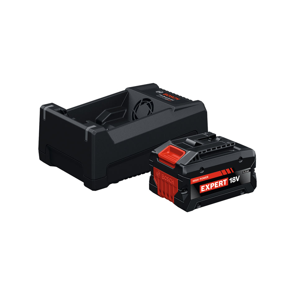Bosch EXPERT EXBA 18V (1 x 5.5Ah, 1 x GAL 12/18V-80) Battery & Charger Set 0615V0005W