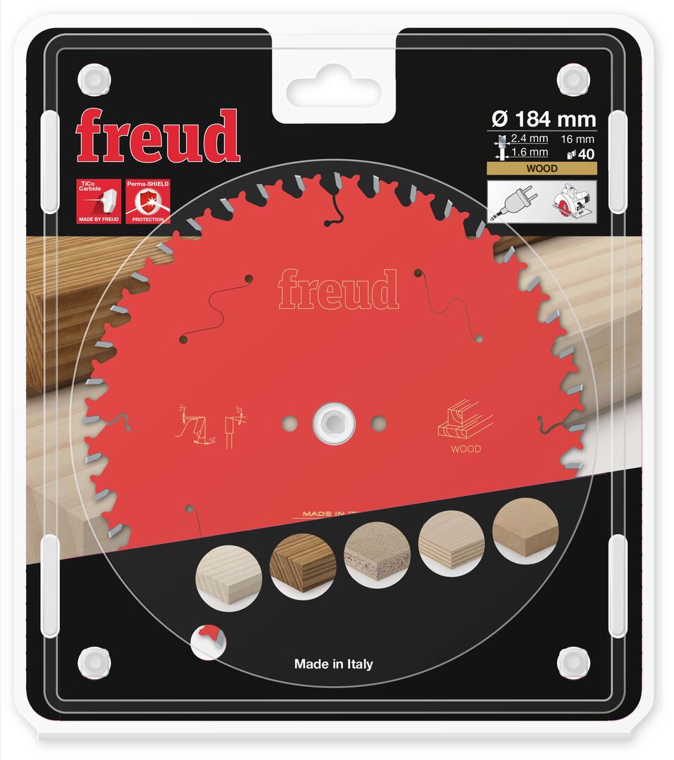 Freud F03FS09704 Wood Circular Saw Blade 184mm x 16mm x 2.4mm x 40T