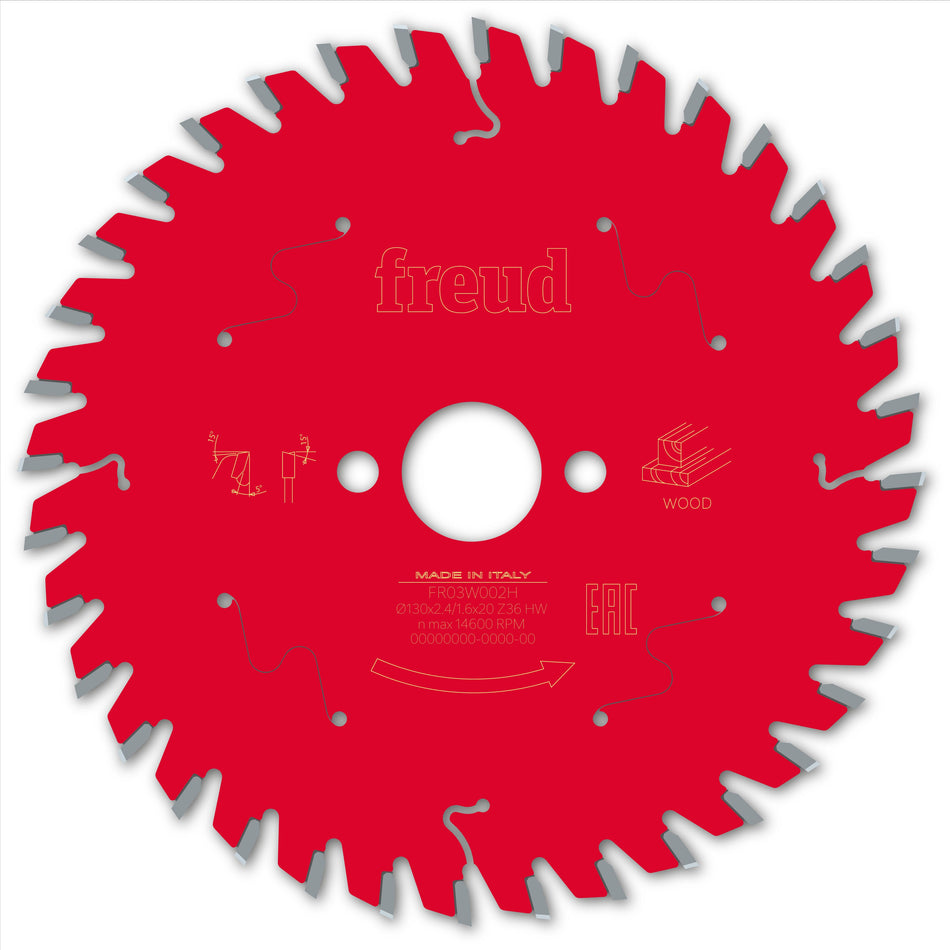 Freud F03FS09666 Wood Circular Saw Blade 130mm x 20mm x 2.4mm x 36T