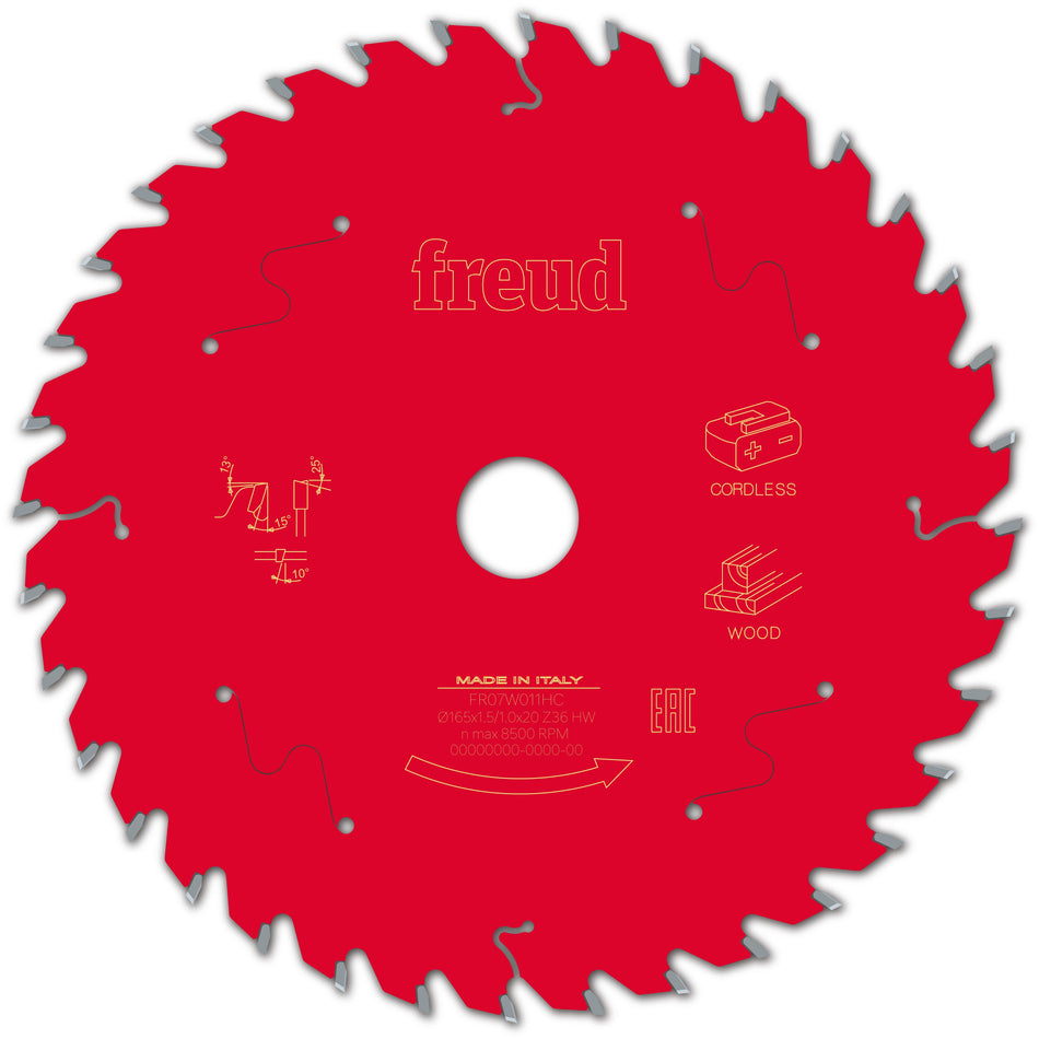 Freud F03FS10053 Wood Circular Saw Blade 165mm x 20mm x 1.45mm x 36T