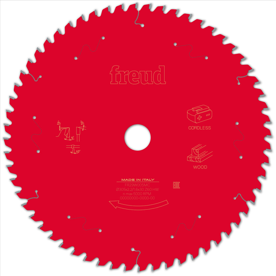 Freud F03FS10066 Wood Circular Saw Blade 305mm x 30mm x 2.2mm x 60T