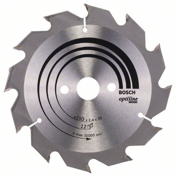 Bosch Optiline Wood circular saw blade 150 x 20 16 x 2.4 mm. 12 2608641169