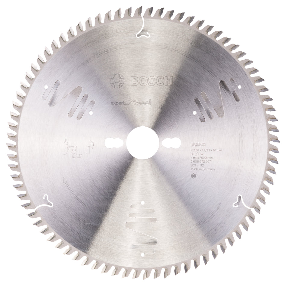 Bosch Expert for Wood circular saw blade 250 x 30 x 3.2 mm. 80 2608642507