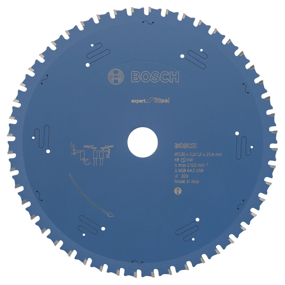 Bosch Circular saw blade Expert for Steel 230 x 25.4 x 2.0 mm. 48 2608643058