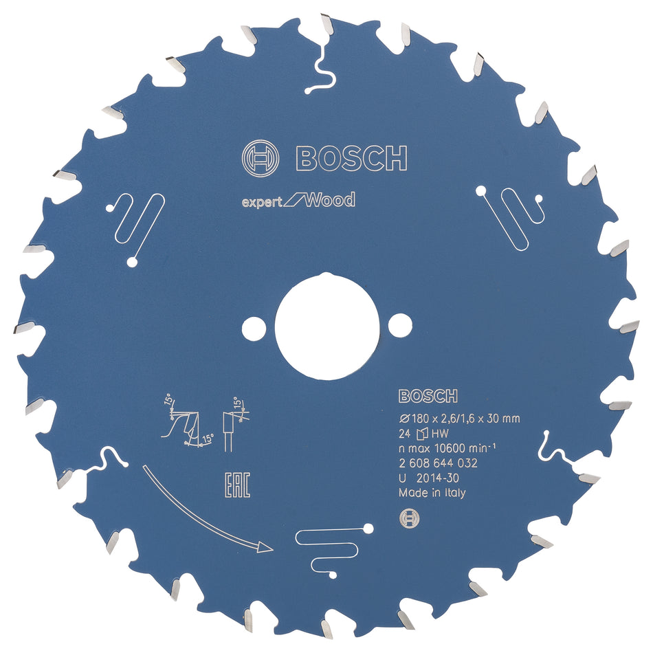 Bosch Circular saw blade Expert for Wood 180 x 30 x 2.6 mm. 24 2608644032