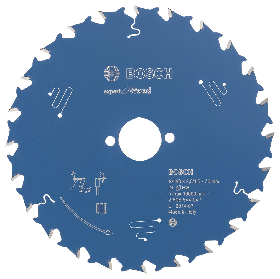 Bosch Circular saw blade Expert for Wood 190 x 30 x 2.6 mm. 24 2608644047