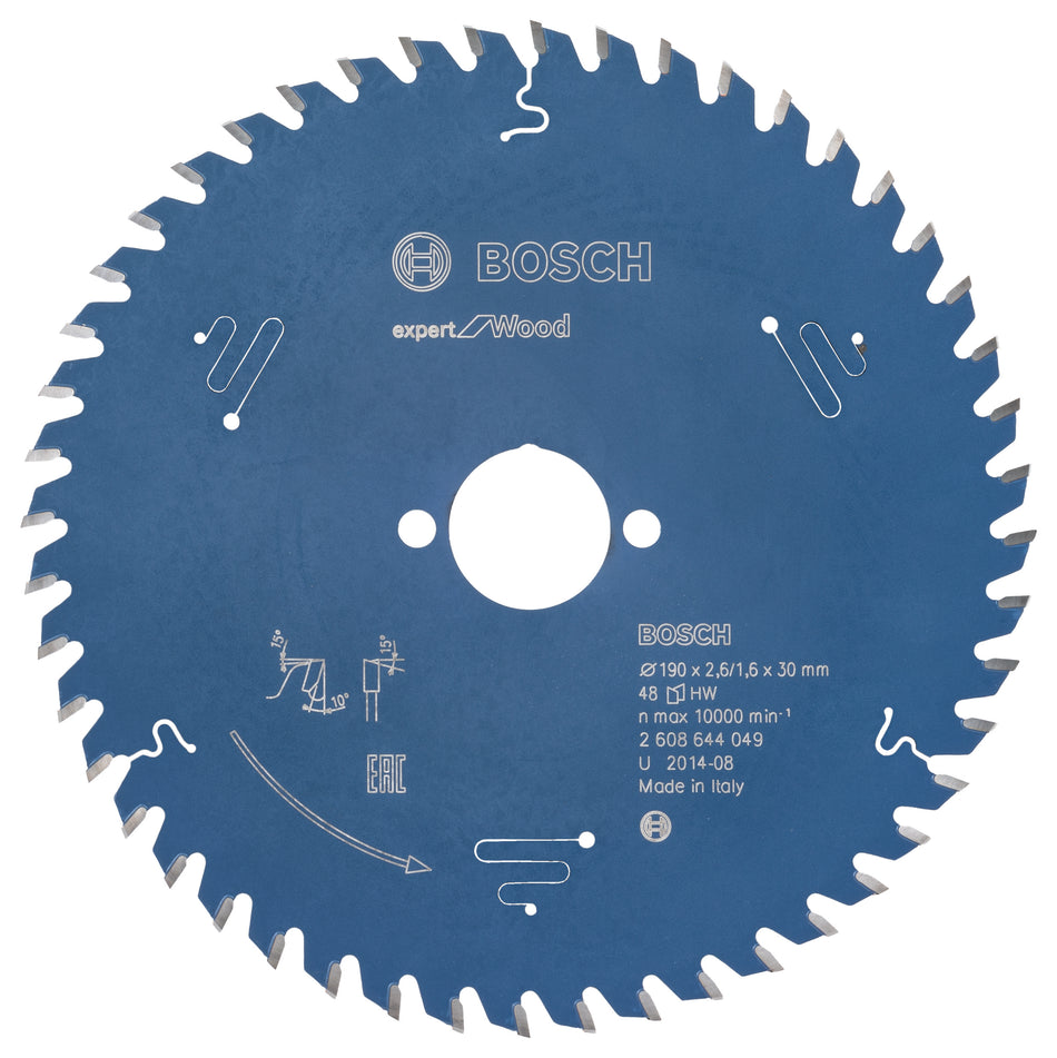 Bosch Circular saw blade Expert for Wood 190 x 30 x 2.6 mm. 48 2608644049