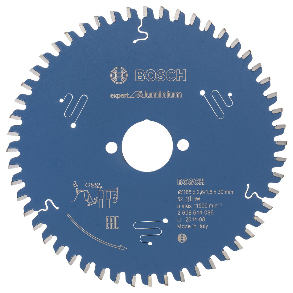 Bosch Circular saw blade Expert for Aluminium 165 x 30 x 2.6 mm. 52 2608644096