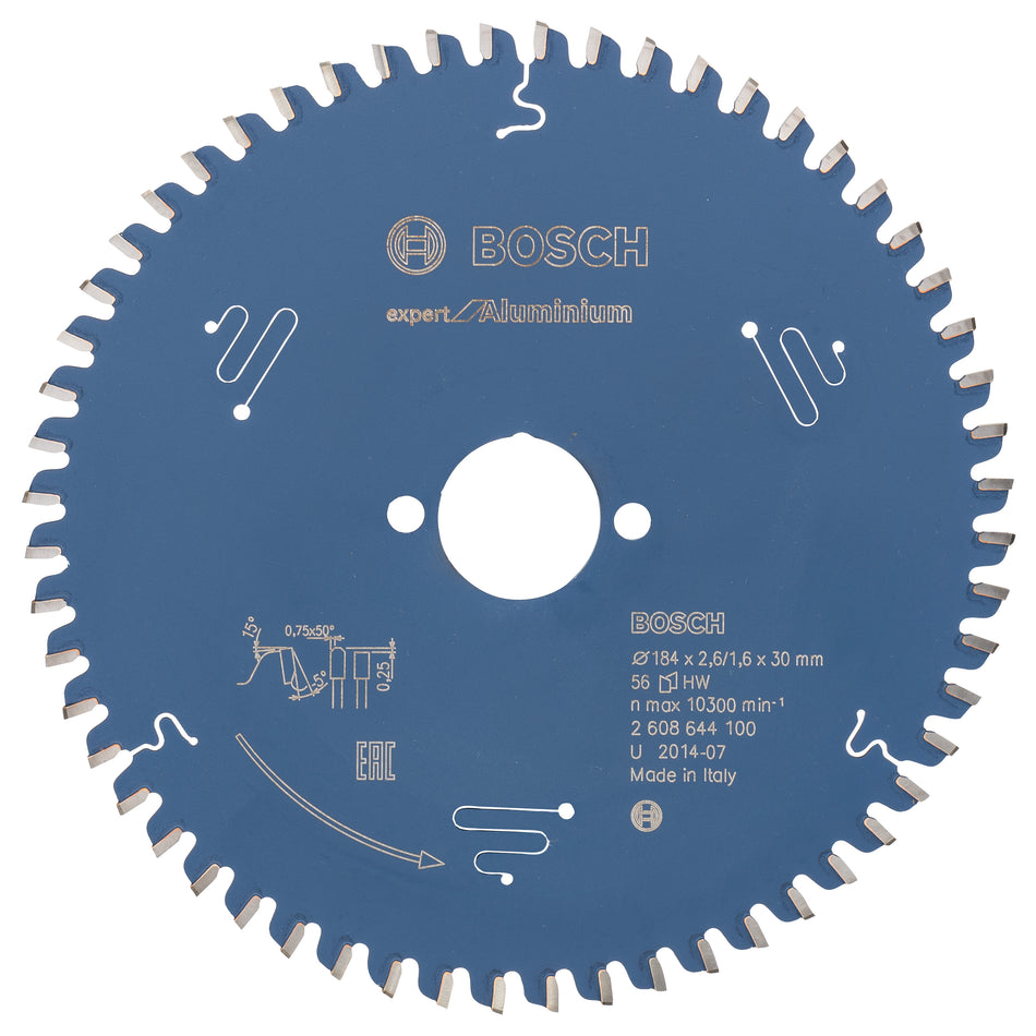 Bosch Circular saw blade Expert for Aluminium 184 x 30 x 2.6 mm. 56 2608644100