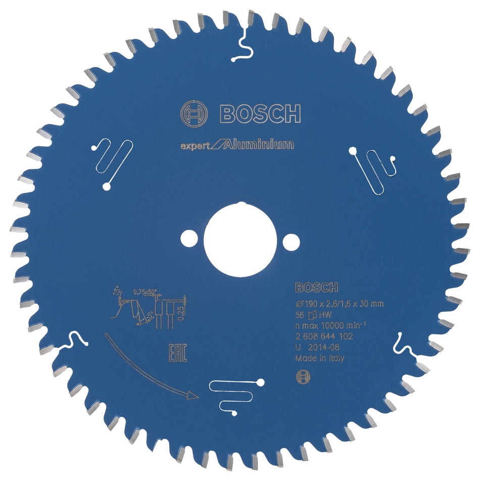 Bosch Circular saw blade Expert for Aluminium 190 x 30 x 2.6 mm. 56 2608644102