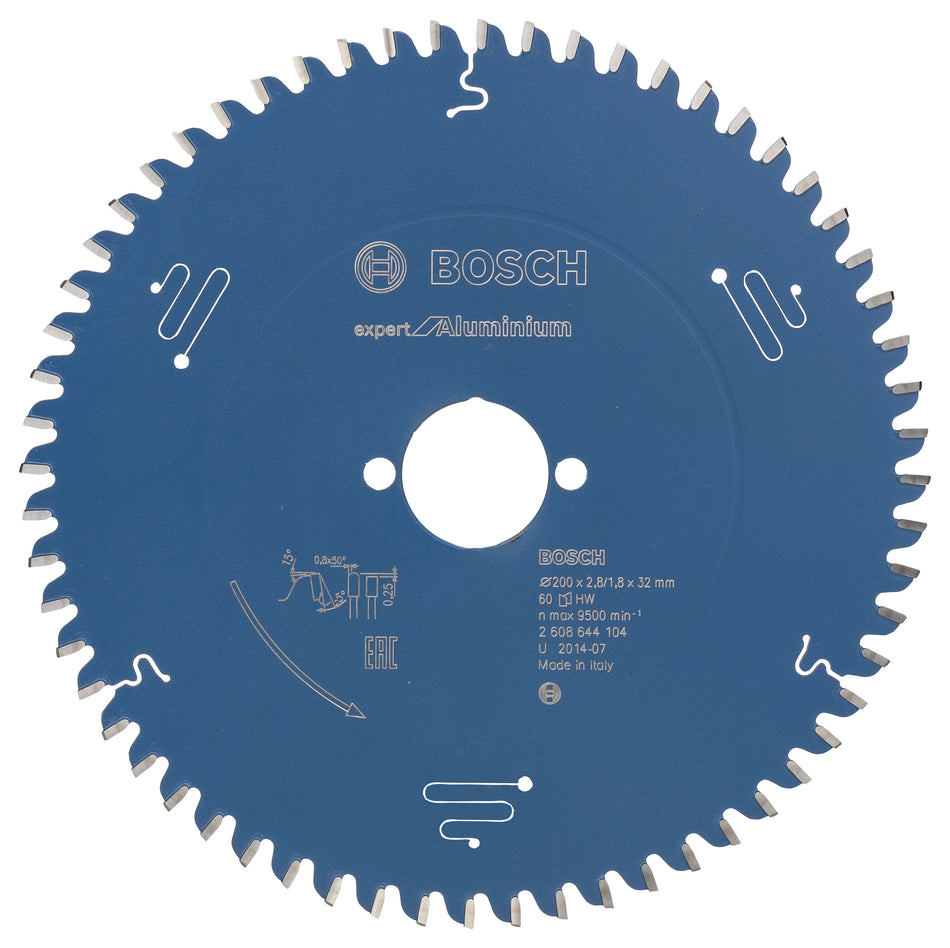 Bosch Circular saw blade Expert for Aluminium 200 x 32 x 2.8 mm. 60 2608644104