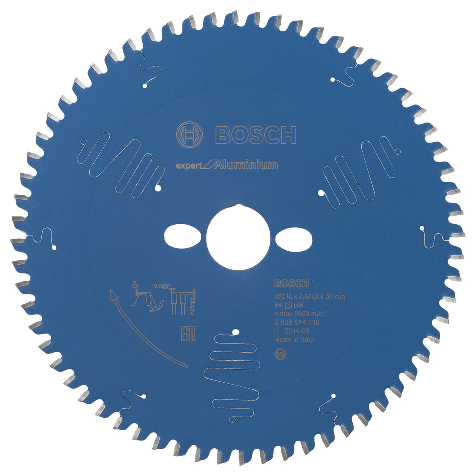 Bosch Circular saw blade Expert for Aluminium 216 x 30 x 2.6 mm. 64 2608644110