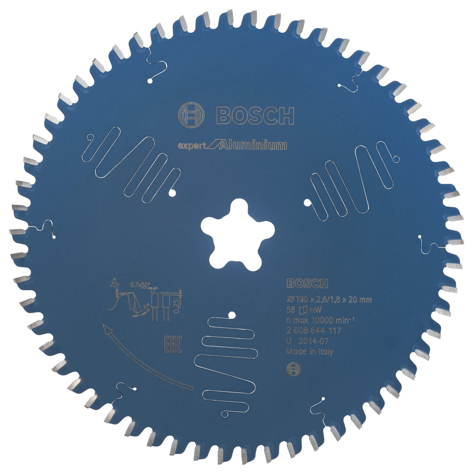 Bosch Circular saw blade Expert for Aluminium 190 x 2.6 mm. 58 2608644117
