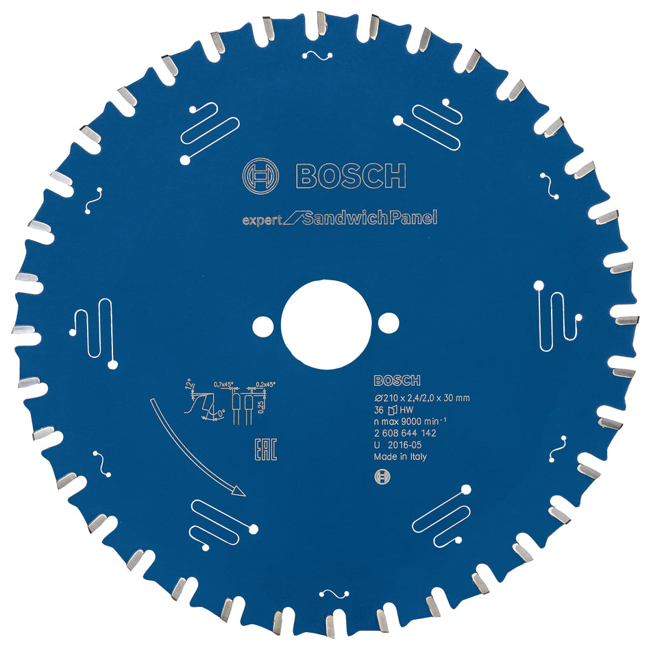 Bosch Expert for Sandwich Panel circular saw blade 210 x 30 x 2.4 mm. 36 2608644142