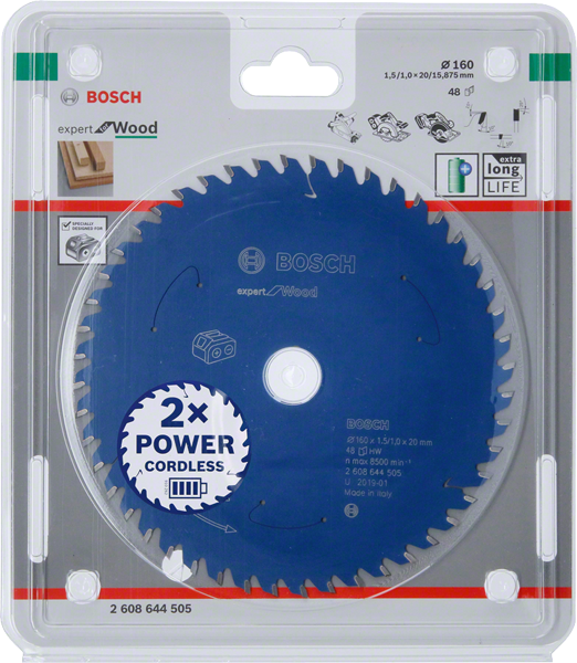 Bosch Expert Circular Saw Blade for Wood 160x1.5 1x20. T48 2608644505