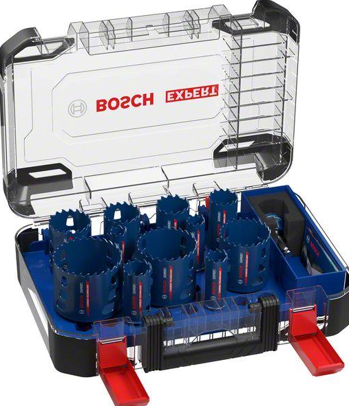 Bosch EXPERT Tough Material Hole Saw Set 20.22.25.32.35.40.44.51.60.68.76 mm 14 pc