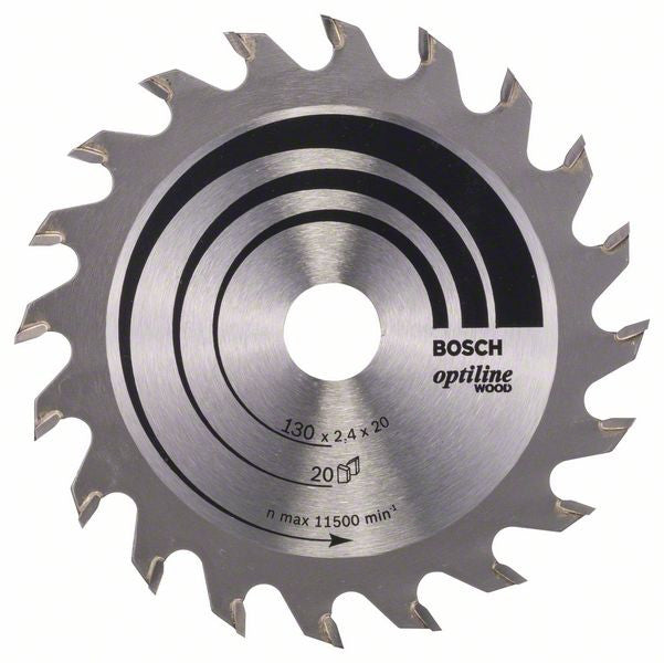 Bosch Optiline Wood circular saw blade 130 x 20 16 x 2.4 mm. 20 2608640582