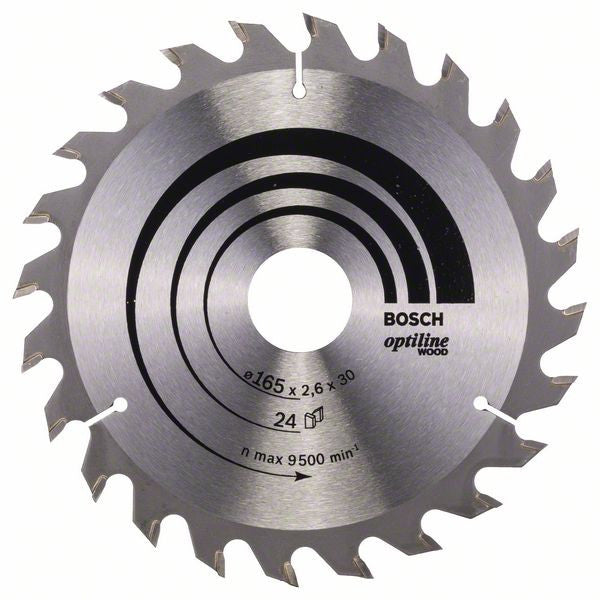 Bosch Optiline Wood circular saw blade 165 x 30 x 2.6 mm. 24 2608640602