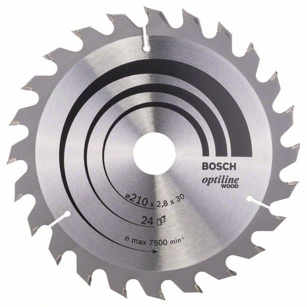 Bosch Optiline Wood circular saw blade 210 x 30 x 2.8 mm. 24 2608640621