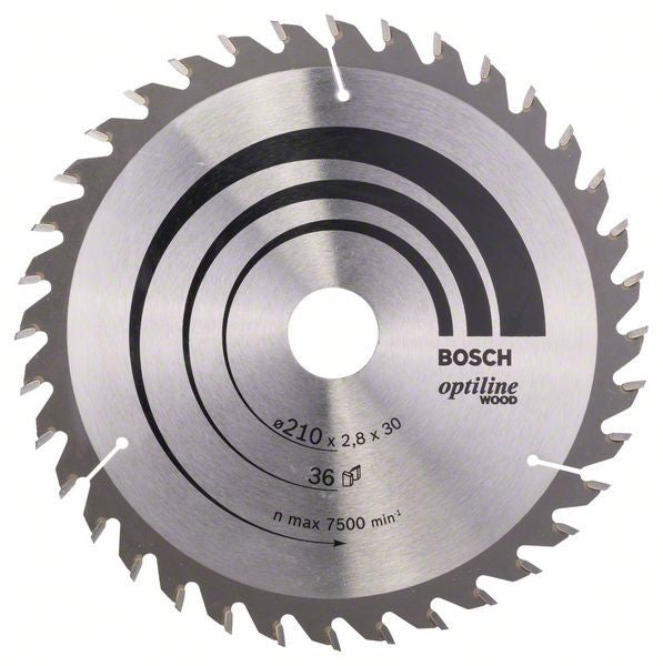 Bosch Optiline Wood circular saw blade 210 x 30 x 2.8 mm. 36 2608640622
