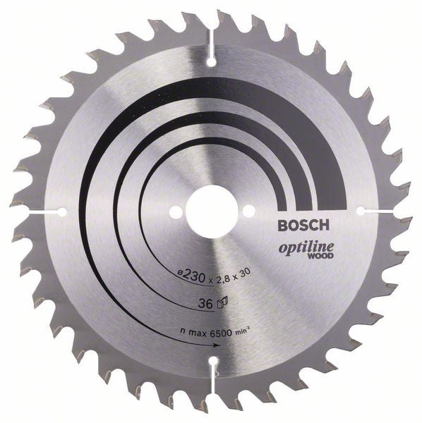 Bosch Optiline Wood circular saw blade 230 x 30 x 2.8 mm. 36 2608640628